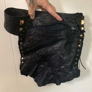 Soft leather hip bag